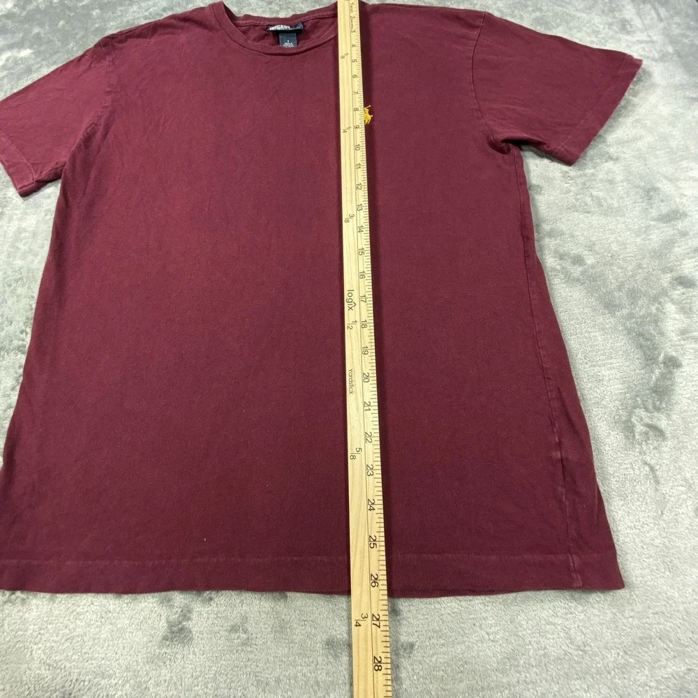 Vintage‎ Polo Ralph Lauren T Shirt Small Mens  Red Wine Casual All Cotton Crew